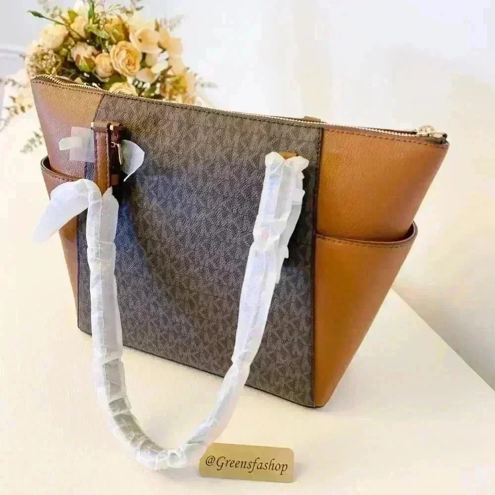 Michael Kors Charlotte Top Zip Tote shoulder bag brown - Picture 5 of 9